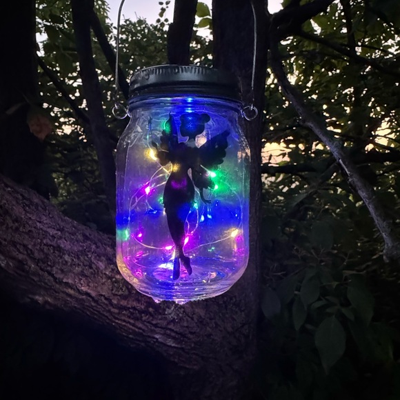 Solar Fairy Light Mason Jars - Multicolor or white lights. One random fairy jar - Picture 9 of 10